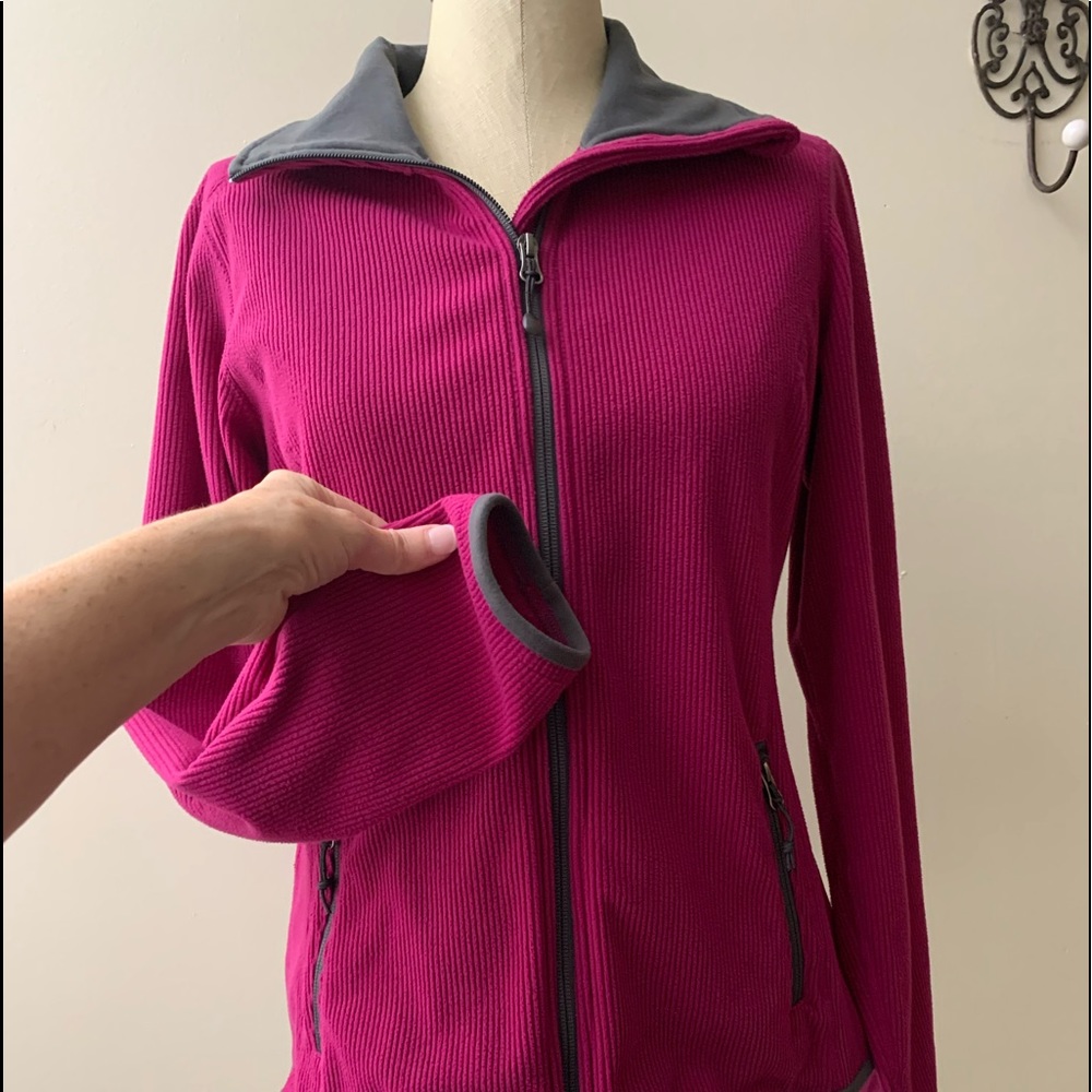 Eddie Bauer Full-Zip Vertical Fleece Jacket Sz M
